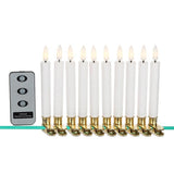 Bougies LED pour sapin avec télécommande. Lot de 10