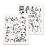 Lavette suédoise Motifs d'hiver
