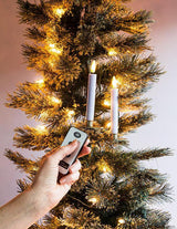 Bougies LED pour sapin avec télécommande. Lot de 10