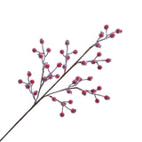 Branche de baies rouges de 30 po avec effet givré