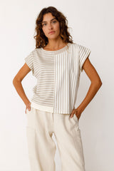 T-Shirt Gris & Blanc cassé EKAI-GOTS - SKFK