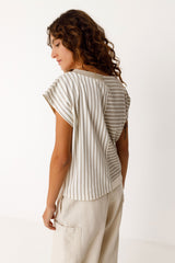 T-Shirt Gris & Blanc cassé EKAI-GOTS - SKFK