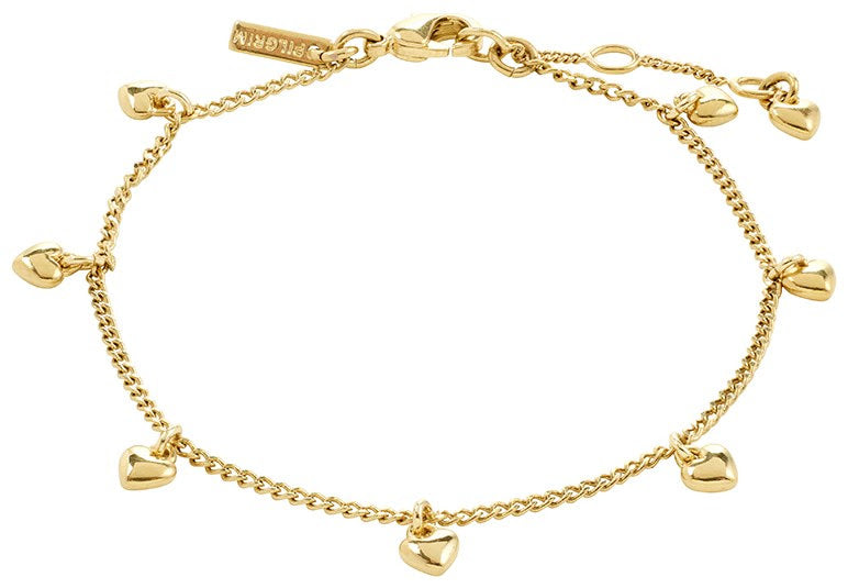 ALAIA bracelet pendentifs cœur recyclé - Pilgrim