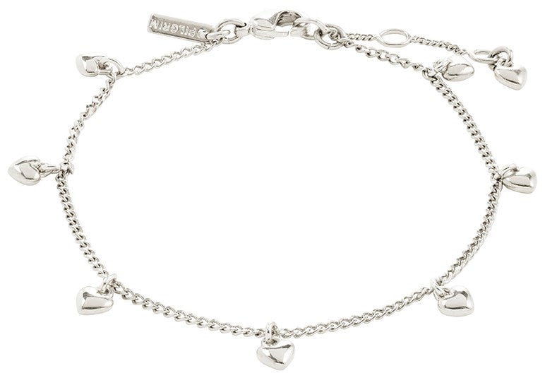 ALAIA bracelet pendentifs cœur recyclé - Pilgrim