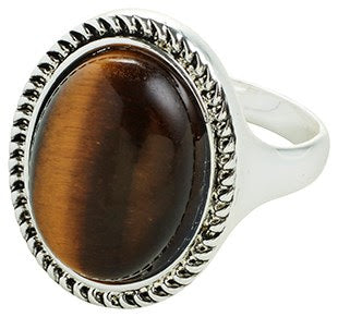 BETWEEN bague pierre œil de tigre recyclée