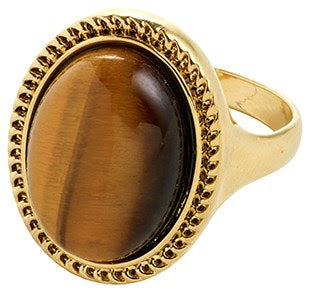 BETWEEN bague pierre œil de tigre recyclée