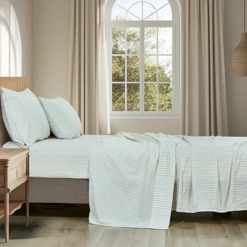 Ensemble de Draps - Vale Green - Rayures Vertes - Daniadown