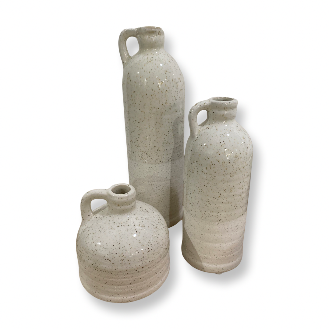 Vase en céramique deux tons ivoire