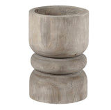 Pilier Bois de Paulownia Gris moyen 4.5" W x 6.5" H