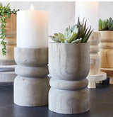 Pilier Bois de Paulownia Gris moyen 4.5" W x 6.5" H
